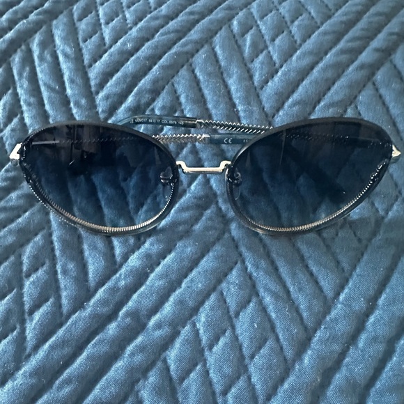 Escada Oversized Sunglasses with Blue Gradient Lenses - Picture 3 of 6